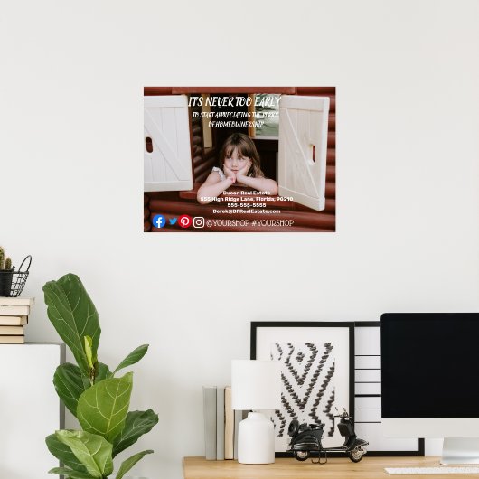 早い時期の不動産の実在マーケティングはころだ ポスター (ホームオフィス)