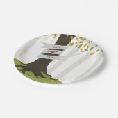 早い秋の森林結婚式 ペーパープレート (アングル)