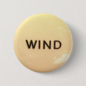 早い英国の管器官の風のノブ 缶バッジ (正面)