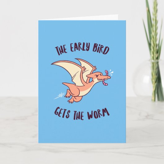 早い鳥はみみずを得ます カード (正面)