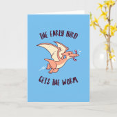 早い鳥はみみずを得ます カード (黄色い花)