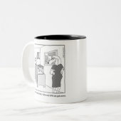 早い鳥はみみずを得ます ツートーンマグカップ (正面左)