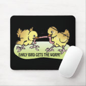 早い鳥はみみずを得ます マウスパッド (マウス)