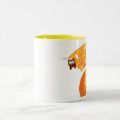 早い鳥を得ますみみずを襲って下さい ツートーンマグカップ (中央)