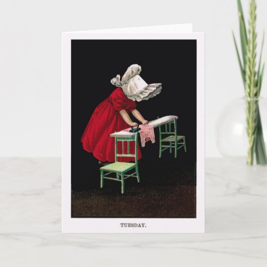 早い1900年代の火曜日Sunbonnetスーの挨拶状 カード (正面)