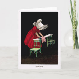 早い1900年代の火曜日Sunbonnetスーの挨拶状 カード