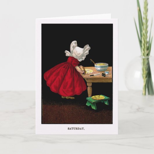 早い1900年代土曜日Sunbonnetスー カード (正面)