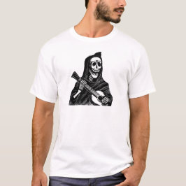 早い1900年代頃ギターを持つサンタMuerte Tシャツ