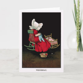 早い1900's水曜日Sunbonnetスーの挨拶状 カード