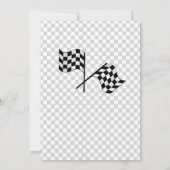 早い2歳の誕生日のレースカーモダンに成長 招待状 (裏面)