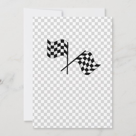 早い2歳の誕生日のレースカーモダンに成長 招待状 (裏面)