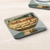 早いCorinthianの黒姿のコラムkraterは描写します コースター (左側)