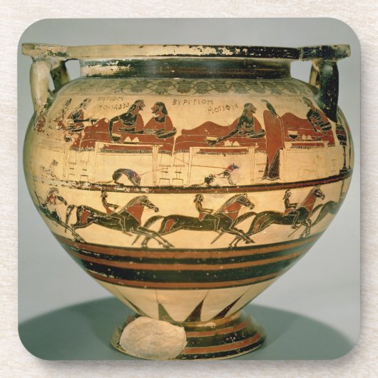 早いCorinthianの黒姿のコラムkraterは描写します コースター (正面)