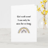 早おもしろいく元気になユーモアのあるる カード (黄色い花)