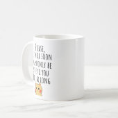 早おもしろいく元気を取って下さい コーヒーマグカップ (正面左)