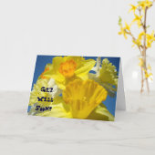 早くよくなってね!カード明るい黄色の水仙の花 カード (黄色い花)