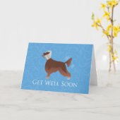 早くよくなる – アイルランドのセッターマス カード (黄色い花)