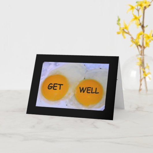 早くエッグストラを！Get Well Card（ウェルカードの取得） カード (黄色い花)