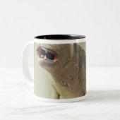 早く中国のな陶器によってつけられている犬、墓 ツートーンマグカップ (正面左)