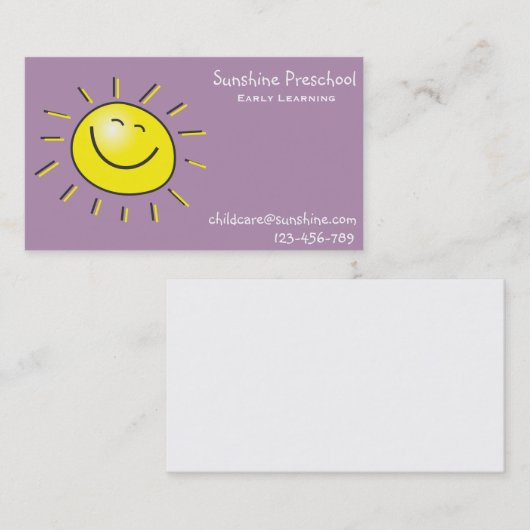 早く中心を学んでいる日光の幼稚園 名刺 (正面/裏面)