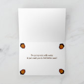 早く元気になってね　おかしい　ねむい　りす カード (内部)