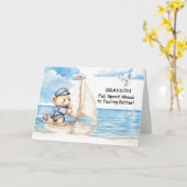 早く元気になって テディベア カスタマイズ 帆船 カード (黄色い花)