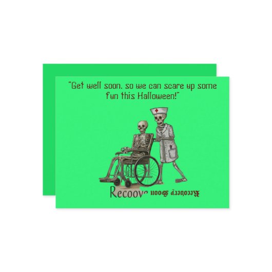 「早く元気になれよ、それでおもしろいを怖がらせるぞ」 ポストカード (正面/裏面インサイチュ)