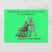 「早く元気になれよ、それでおもしろいを怖がらせるぞ」 ポストカード (正面)