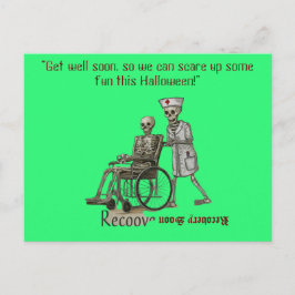 「早く元気になれよ、それでおもしろいを怖がらせるぞ」 ポストカード
