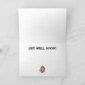 早く元気になれる – かわいい猫カード カード (内部)