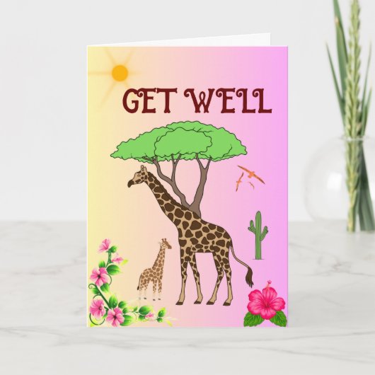 早く元気になれ早い回復を祈る» 招待状 (正面)