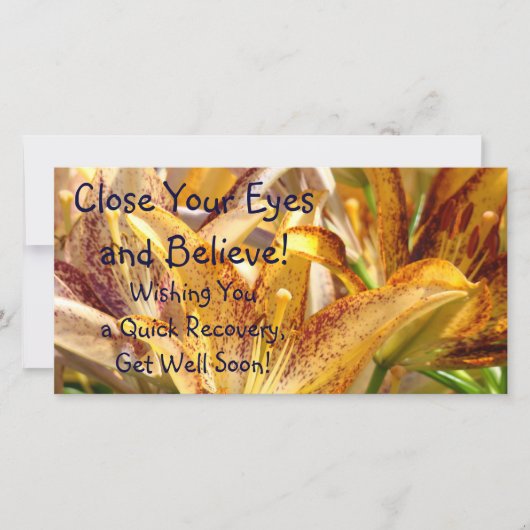 早く元気になれ早い回復を願って!カード (正面)