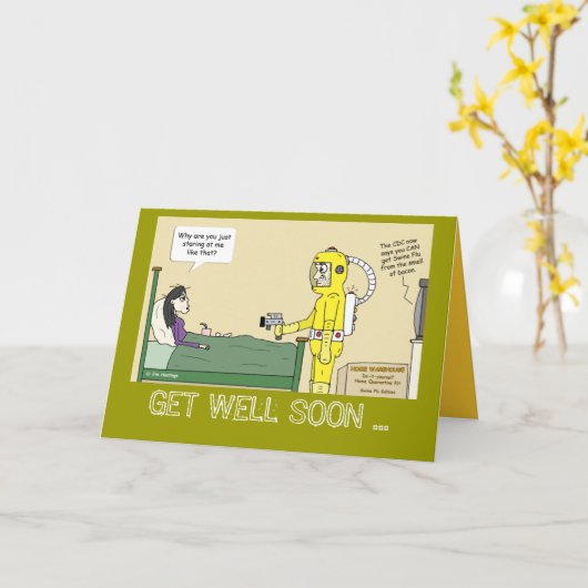 早く元気になれ… カード (黄色い花)