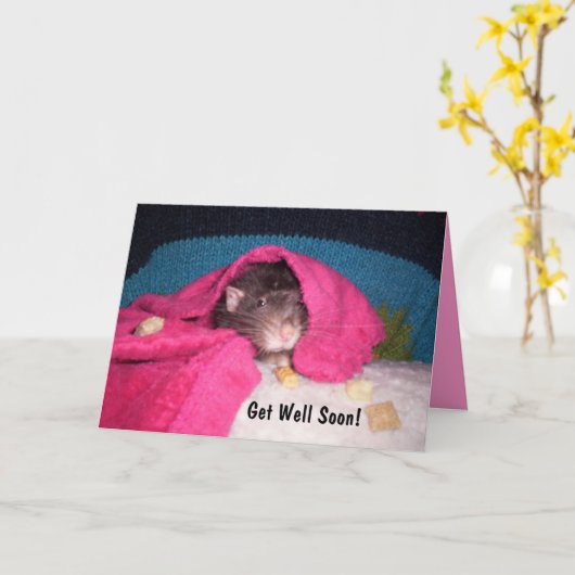 早く元気になれ カード (黄色い花)