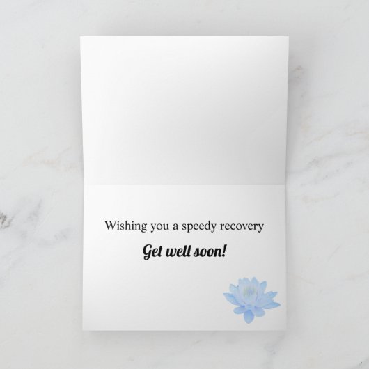 早く元気になれ、モネの水仙のアートワーク。 カード (内部)