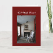 早く元気になれ！ 揺れ椅子 カード (正面)