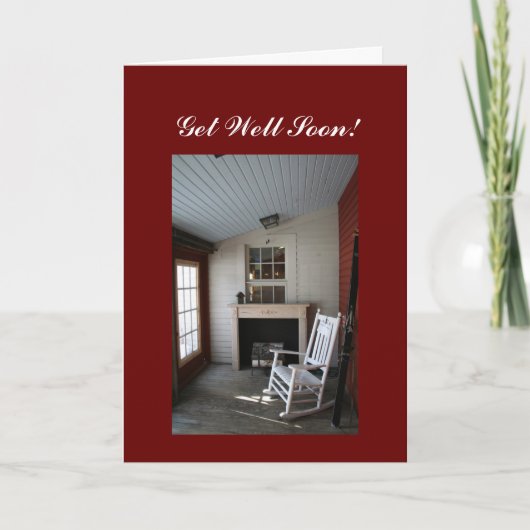 早く元気になれ！ 揺れ椅子 カード (正面)