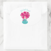 早く元気になれ 楕円形シール (バッグ)