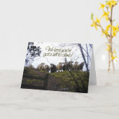 早く元気になれ。牛。 カード (黄色い花)