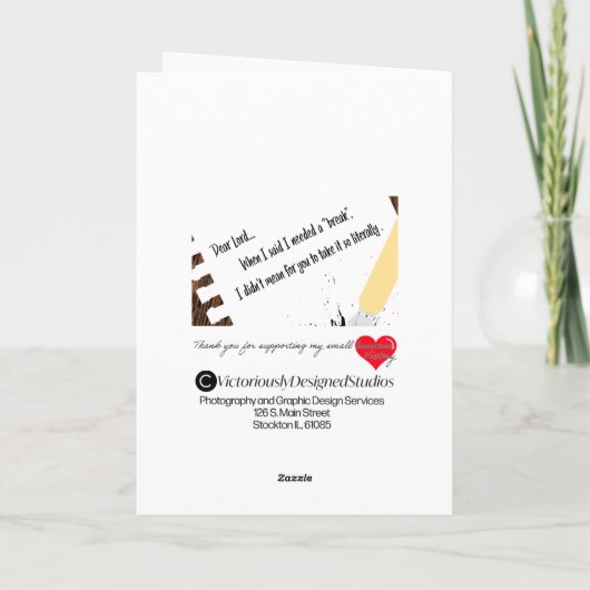 早く元気ユーモアのある! カード (裏面)