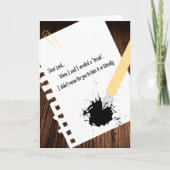 早く元気ユーモアのある! カード (正面)