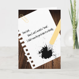 早く元気ユーモアのある! カード