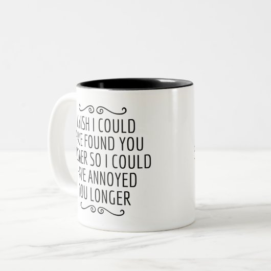 早く君を見つけたかった、彼への贈物 ツートーンマグカップ (正面左)