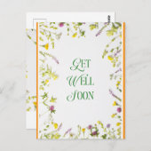 早く回復してねのメッセージ ポストカード (正面/裏面)