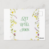 早く回復してねのメッセージ ポストカード (裏面)