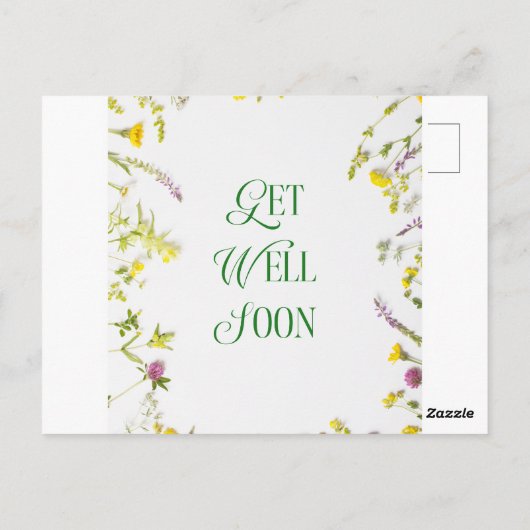 早く回復してねのメッセージ ポストカード (裏面)