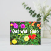 早く回復してね いろんなダリア #1 ポストカード (スタンド正面)