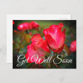 早く回復してね チェリーパフェ ローズ #4 ポストカード (正面/裏面)