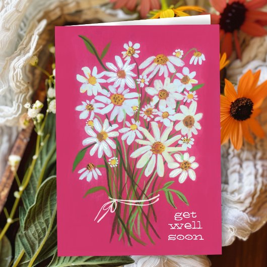早く回復してね デイジーの花束 オーダーメイドしよう! カード