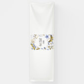 早く回復してね ブルー 2.5x8 ヴィニール バナー 横断幕 (縦)